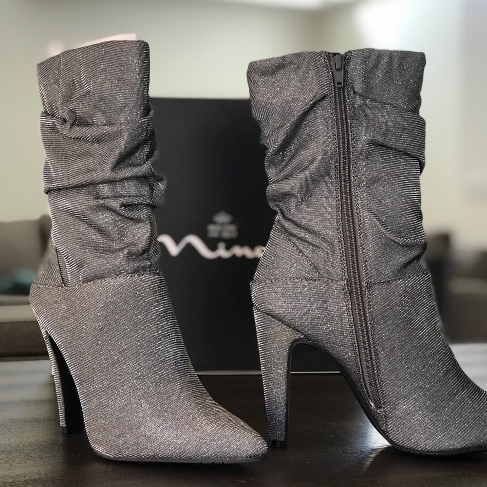 Nina Darla Ankle Boots Grey Sparkly - Picture 8 of 8